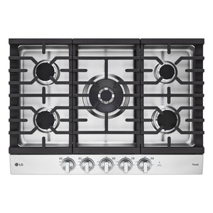 Plaque de cuisson au gaz 30 po. avec 5 brûleurs