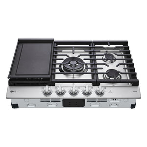 Plaque de cuisson au gaz 30 po. avec 5 brûleurs