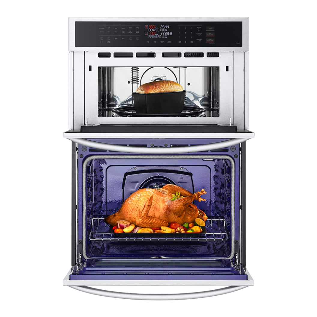 Four mural encastrable combiné intelligent 30 po. Inox