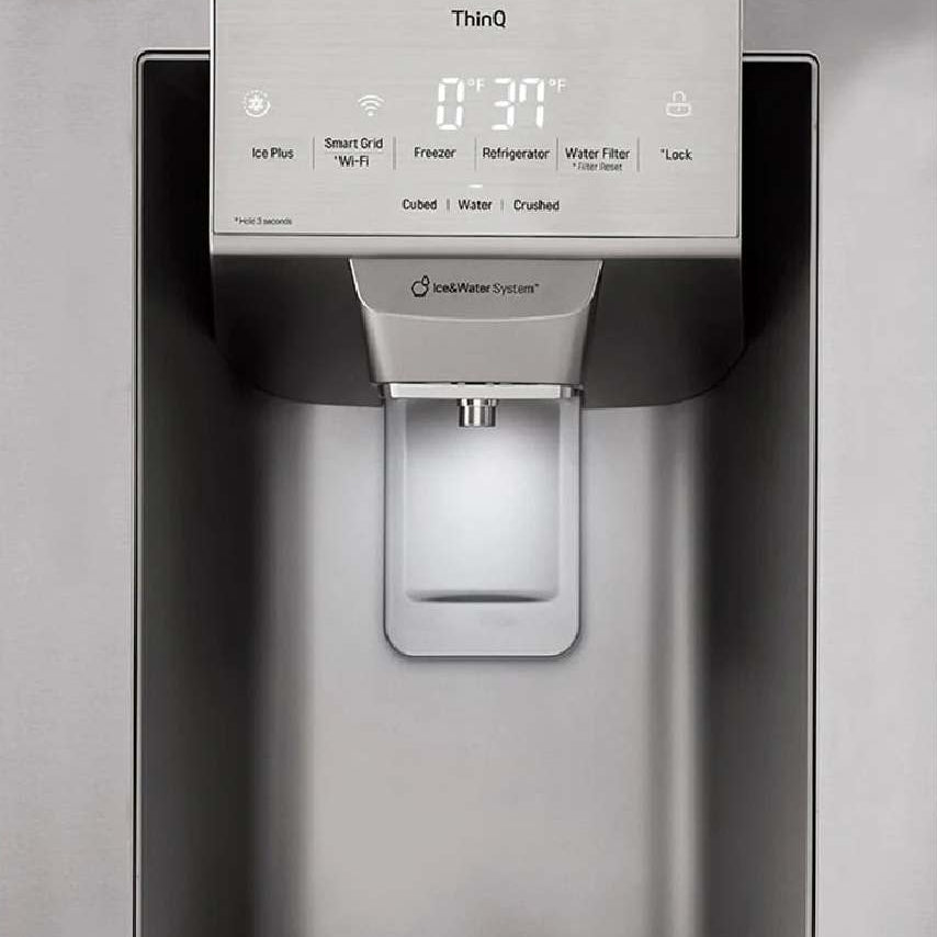 Réfrigérateur à portes françaises 36 po, 28 pi³ Inox avec Distributeur d'eau/glaçons et Wi-Fi