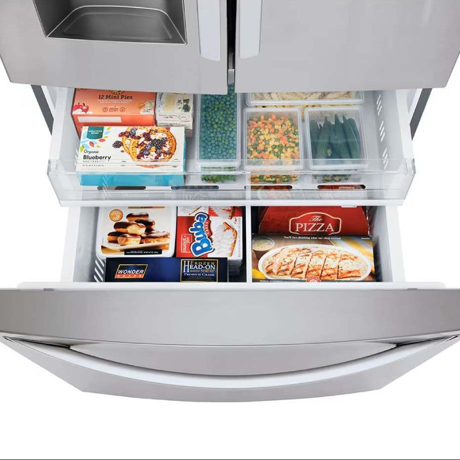 Réfrigérateur à portes françaises 36 po, 28 pi³ Inox avec Distributeur d'eau/glaçons et Wi-Fi