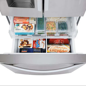 Réfrigérateur à portes françaises 36 po, 28 pi³ Inox avec Distributeur d'eau/glaçons et Wi-Fi