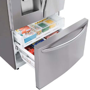 Réfrigérateur à portes françaises 36 po, 28 pi³ Inox avec Distributeur d'eau/glaçons et Wi-Fi
