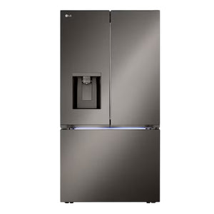 Réfrigérateur porte française à profondeur de comptoir 36 po, 26 pi³ Inox avec Wi-Fi et distributeur d'eau