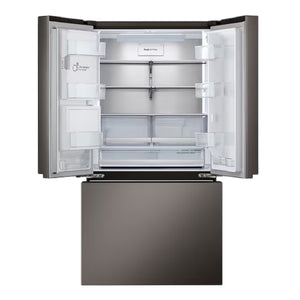 Réfrigérateur porte française à profondeur de comptoir 36 po, 26 pi³ Inox avec Wi-Fi et distributeur d'eau