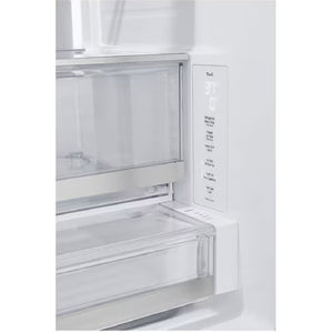 Réfrigérateur porte française à profondeur de comptoir 36 po, 26 pi³ Inox avec Wi-Fi et distributeur d'eau