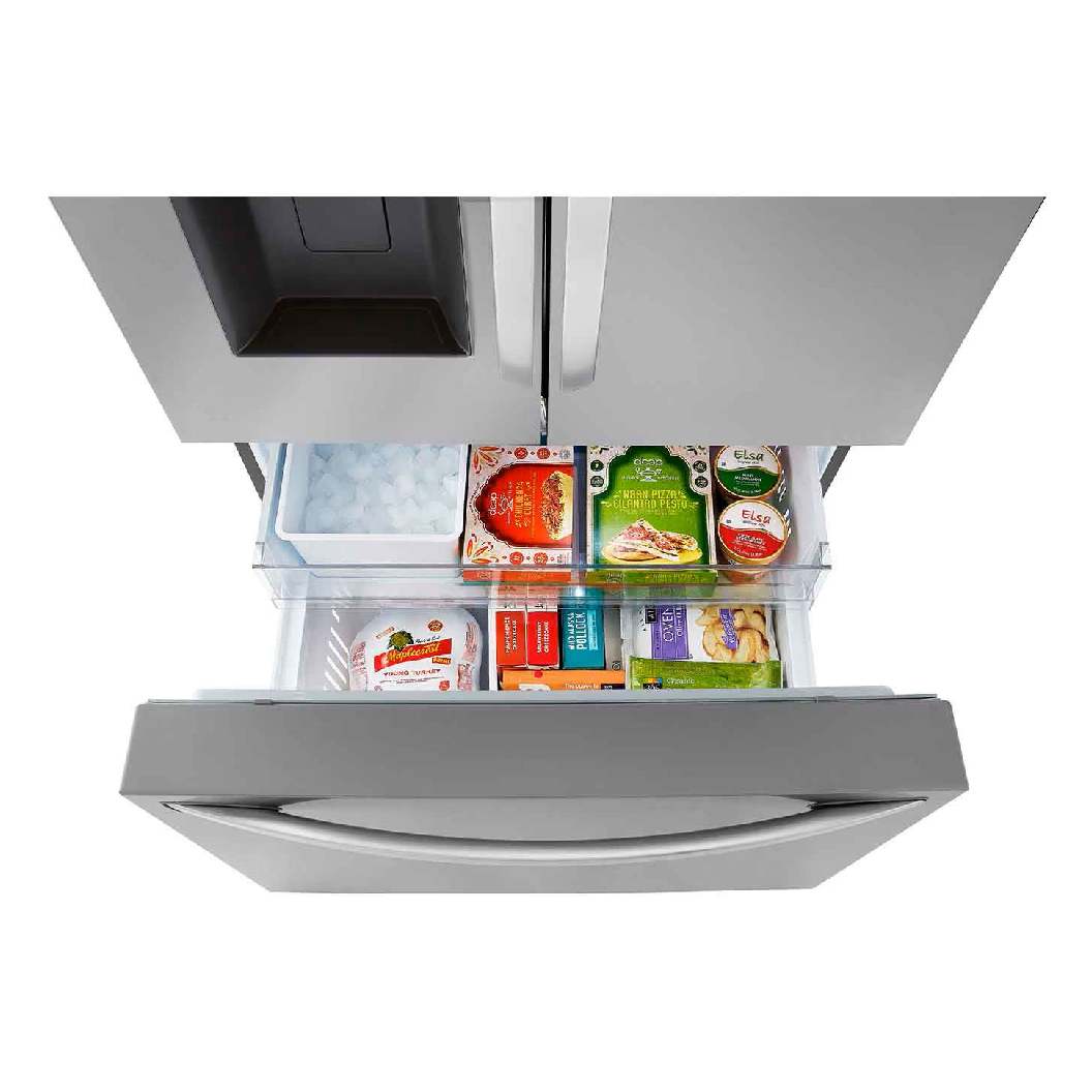 Réfrigérateur porte française intelligent à profondeur de comptoir 36 po, 26 pi³ à 3 portes Inox avec Multi-Air Flow et distributeur d'eau et de glaçons