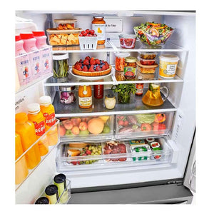 Réfrigérateur porte française à profondeur comptoir 36 po, 24 pi³ à 3 portes Inox avec Wi-Fi et distributeur d'eau et glaçons