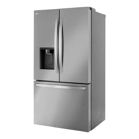 Réfrigérateur à portes françaises, profondeur de comptoir 36 po, 25,5 pi³ Inox avec Distributeur d'eau et glaçons