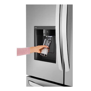Réfrigérateur porte française à profondeur comptoir 36 po, 24 pi³ à 3 portes Inox avec Wi-Fi et distributeur d'eau et glaçons