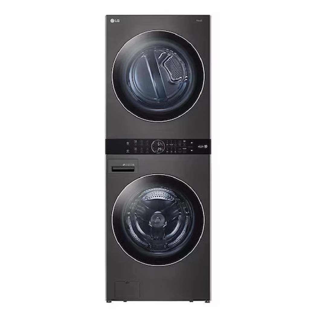 Tour de lavage au gaz 5,2 pi³ / 7,4 pi³ Inox noir avec TurboWash™ et TurboSteam™