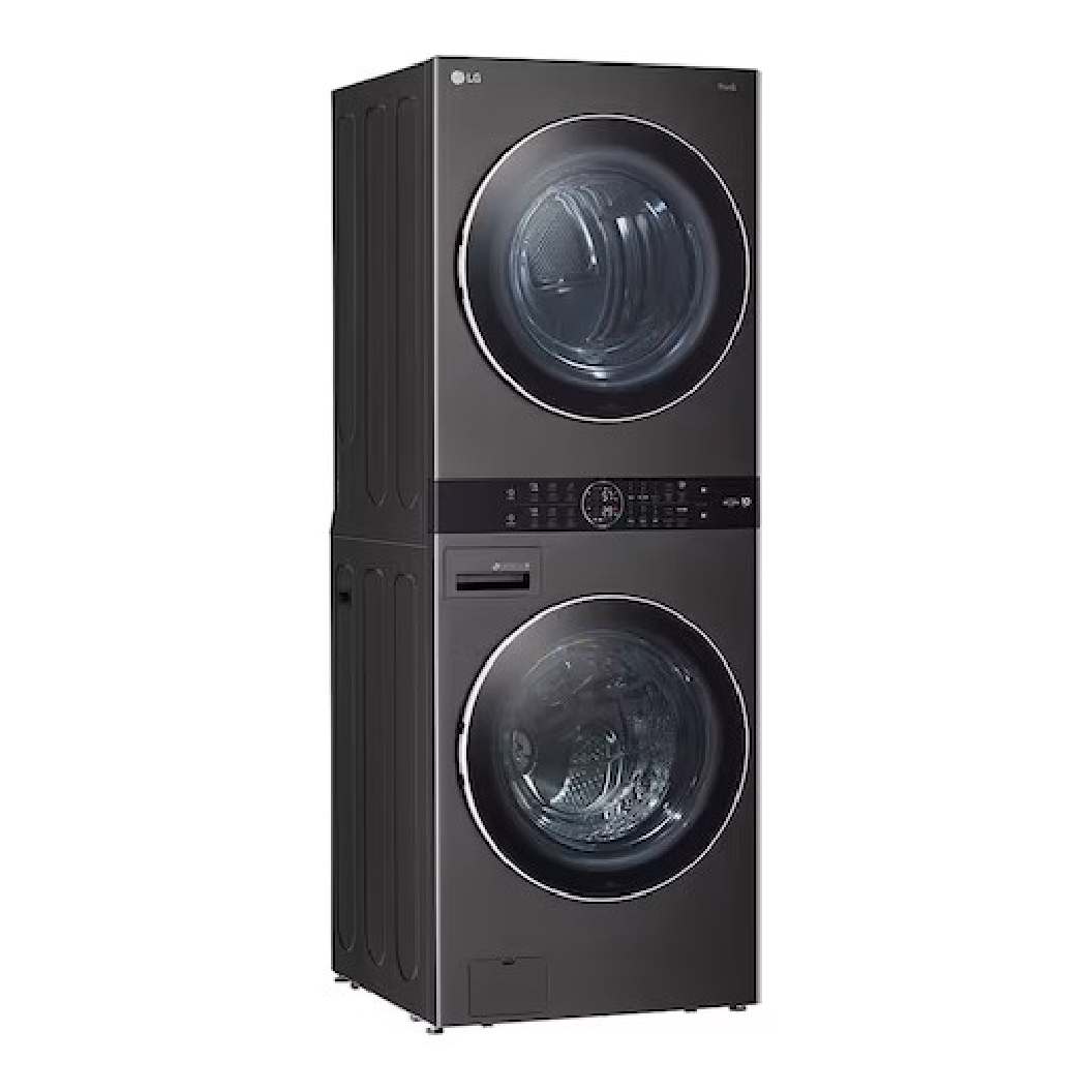 Tour de lavage au gaz 5,2 pi³ / 7,4 pi³ Inox noir avec TurboWash™ et TurboSteam™