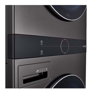 Tour de lavage au gaz 5,2 pi³ / 7,4 pi³ Inox noir avec TurboWash™ et TurboSteam™