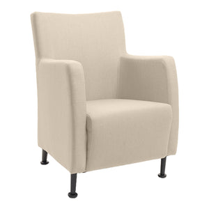Fauteuil d'appoint rembourré en tissu beige - Germain