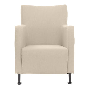 Fauteuil d'appoint rembourré en tissu beige - Germain