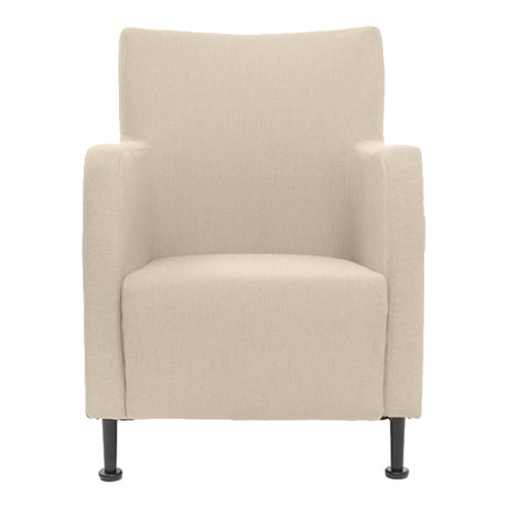 Fauteuil d'appoint rembourré en tissu beige - Germain