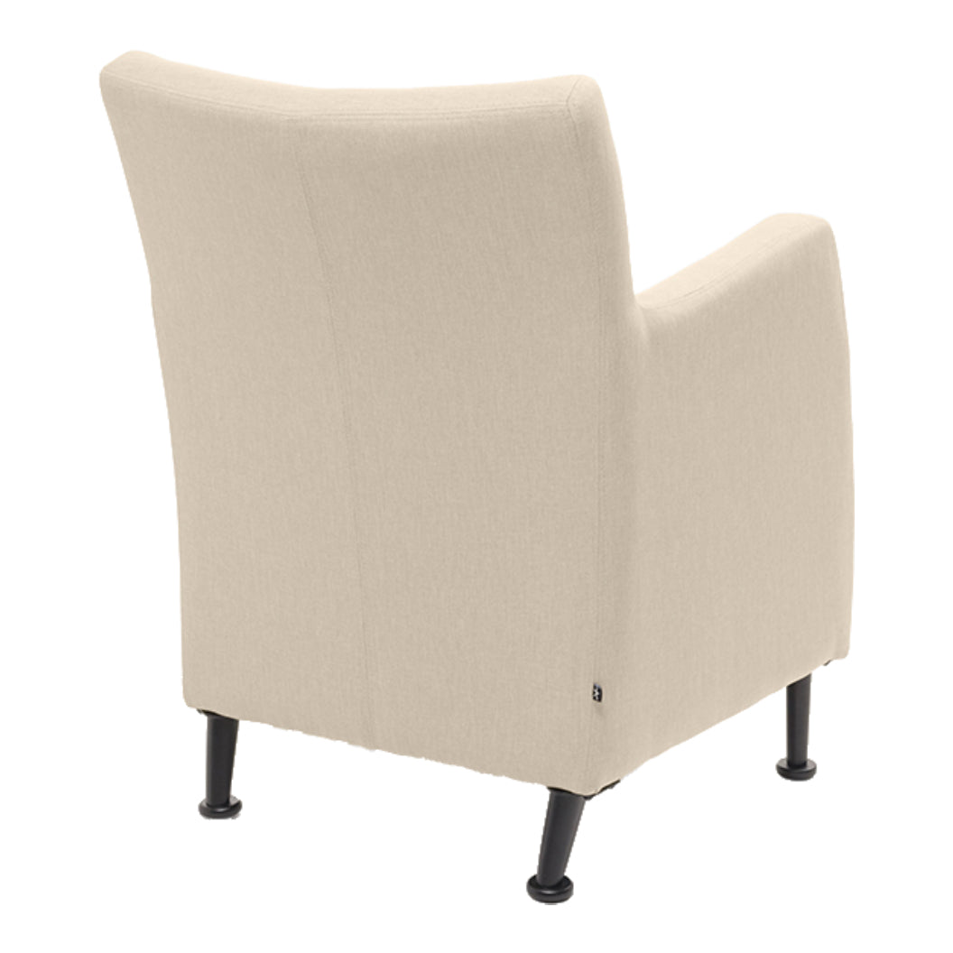Fauteuil d'appoint rembourré en tissu beige - Germain