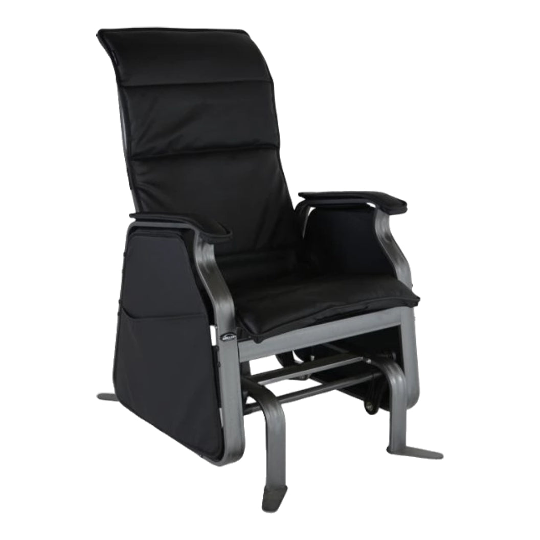 Chaise berçante autobloquante en tissu avec une structure en aluminium - Luxe