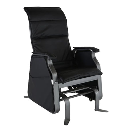 Chaise berçante autobloquante en tissu avec une structure en aluminium - Luxe