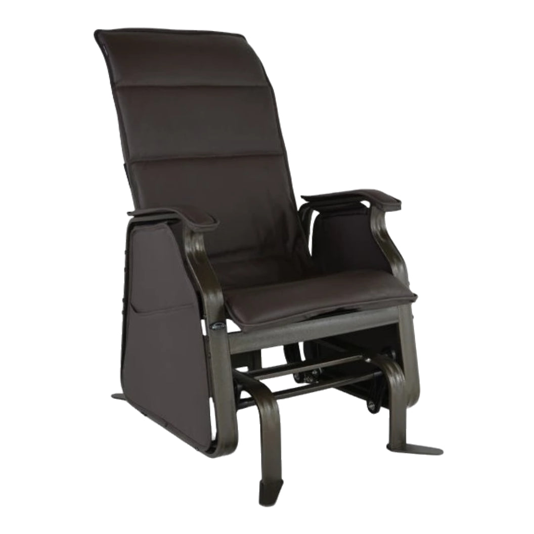 Chaise berçante autobloquante en tissu avec une structure en aluminium - Luxe