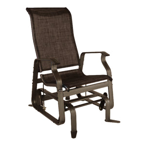 Chaise berçante autobloquante en tissu avec une structure en aluminium