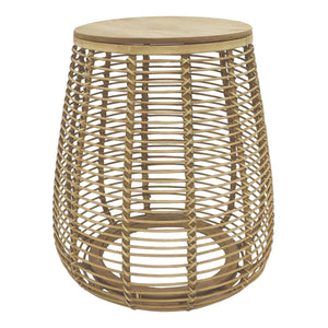 Table d'appoint en bois et en bambou naturel - Barou