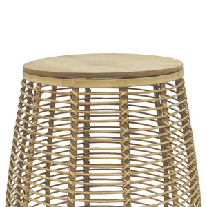 Table d'appoint en bois et en bambou naturel - Barou