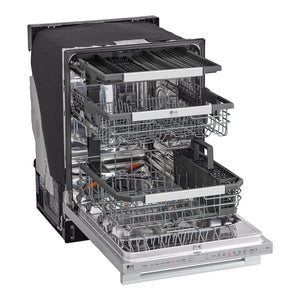 Lave-vaisselle intelligent encastrable 24 po. 40 dBA Inox avec QuadWash™ Pro & TrueSteam™