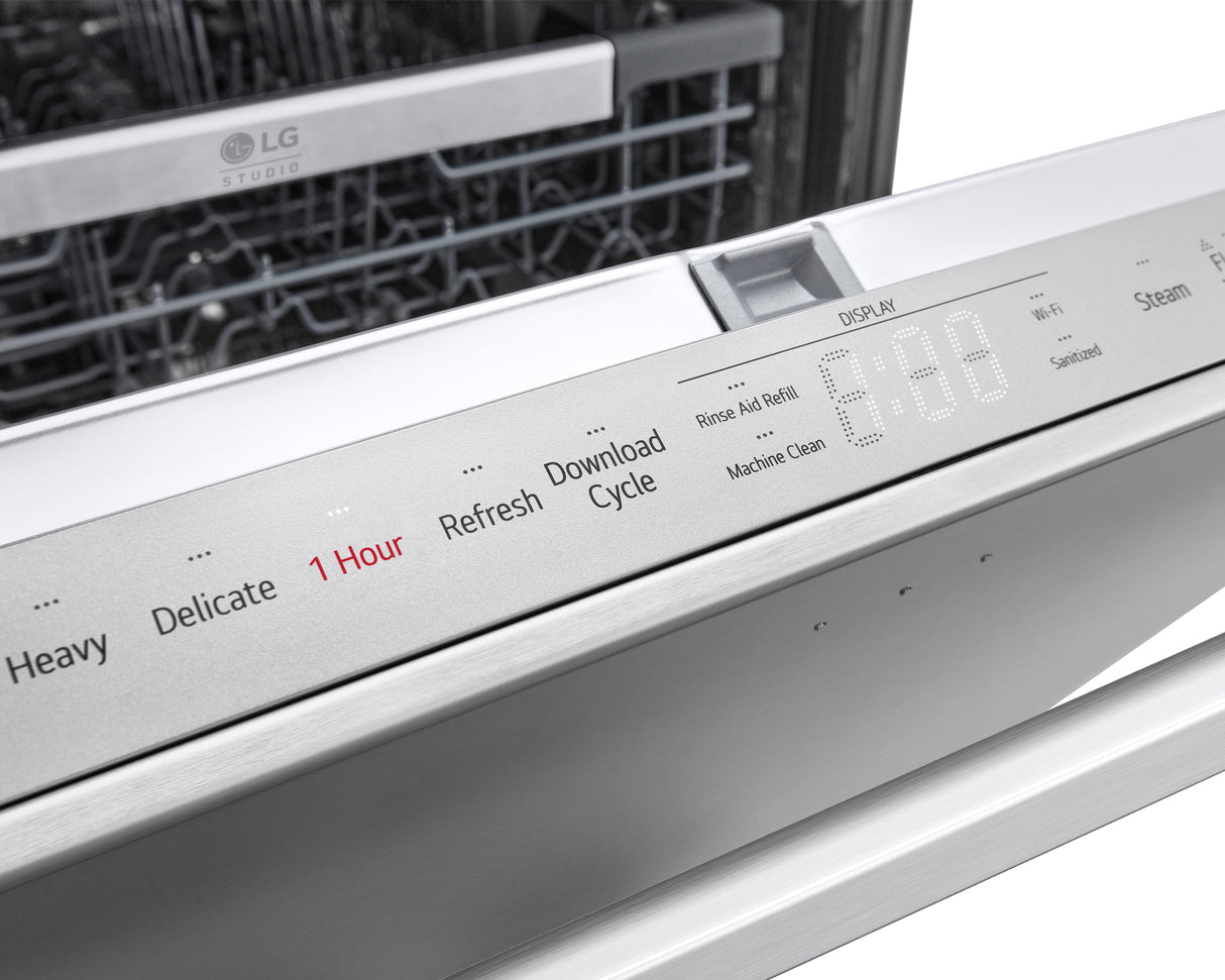 Lave-vaisselle intelligent encastrable 24 po. 40 dBA Inox avec QuadWash™ Pro & TrueSteam™