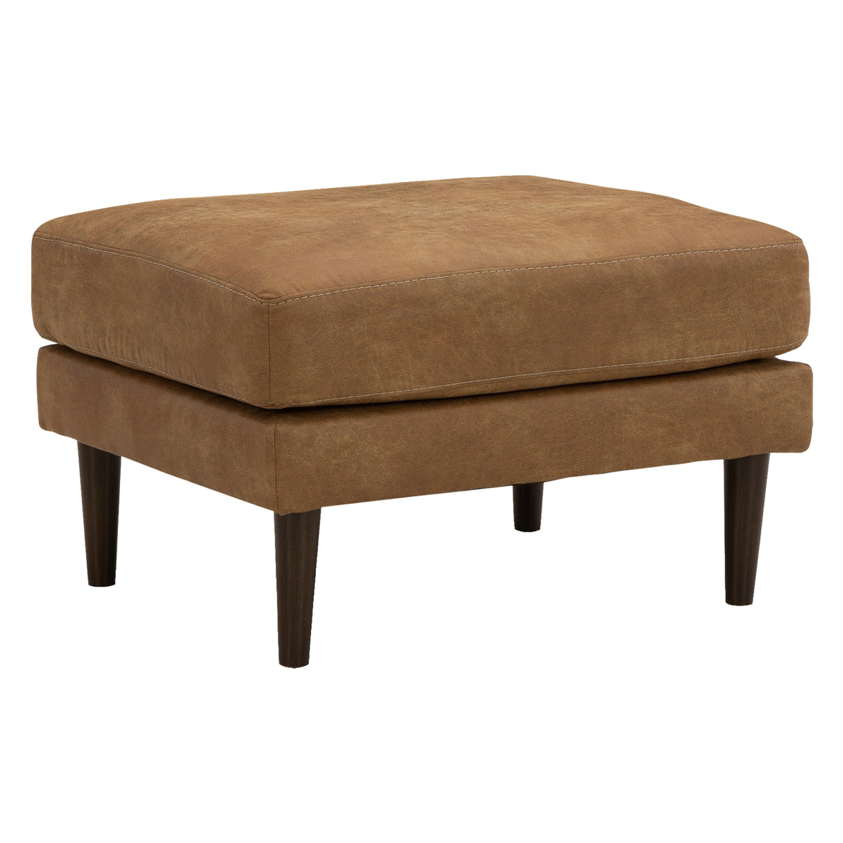 Ottoman Telora en similicuir caramel