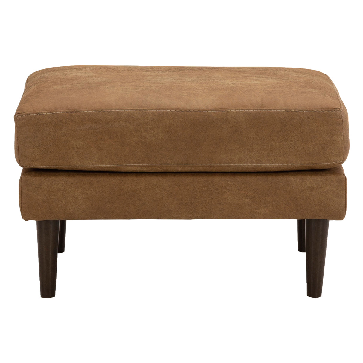 Ottoman Telora en similicuir caramel