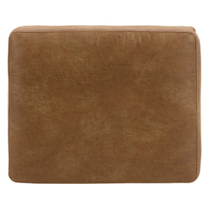 Ottoman Telora en similicuir caramel