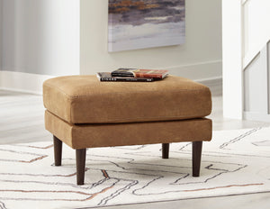 Ottoman Telora en similicuir caramel