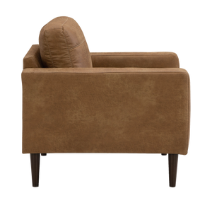 Fauteuil fixe tissu caramel Telora