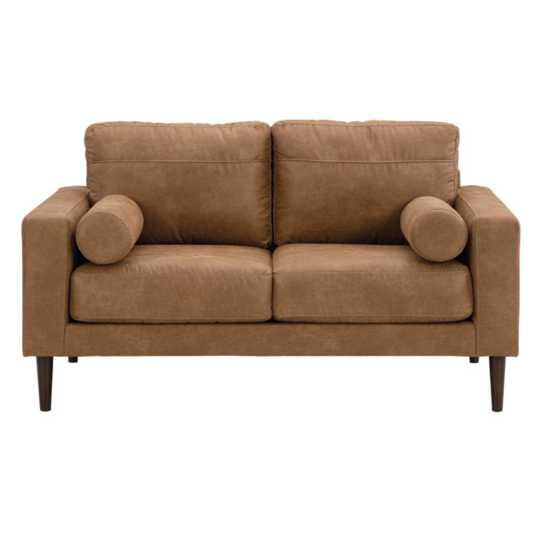 Causeuse caramel simili cuir -Telora