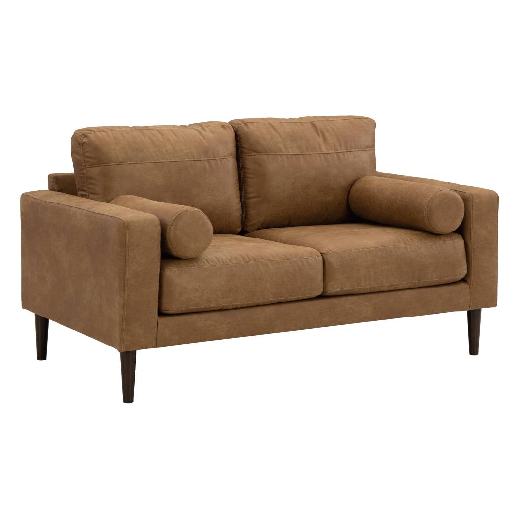 Causeuse caramel simili cuir -Telora