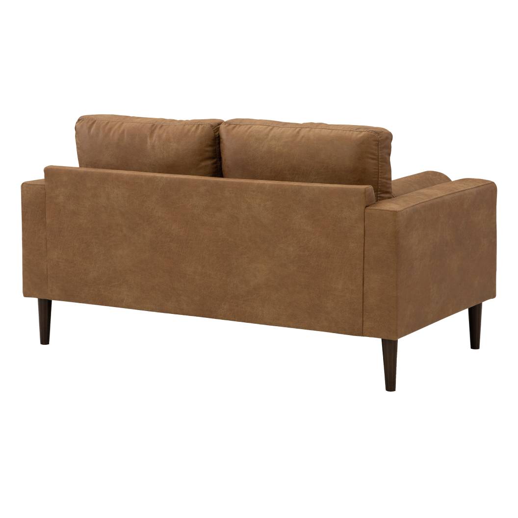 Causeuse caramel simili cuir -Telora