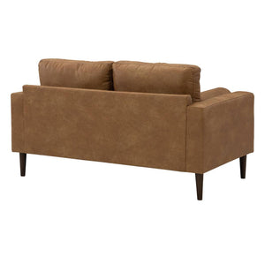Causeuse caramel simili cuir -Telora