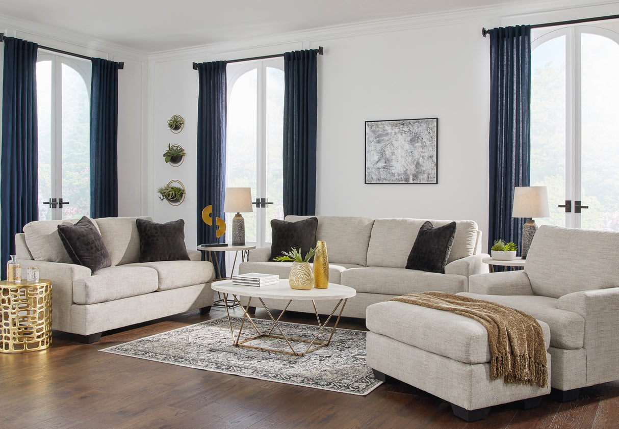 Ottoman en tissu beige pâle - Vayna