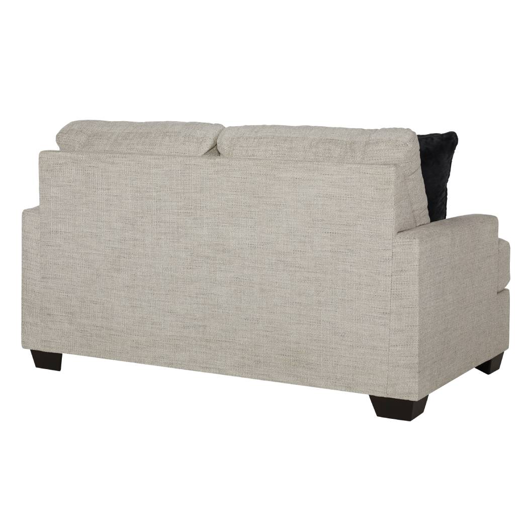 Causeuse en tissu beige pâle avec coussins - Vayda