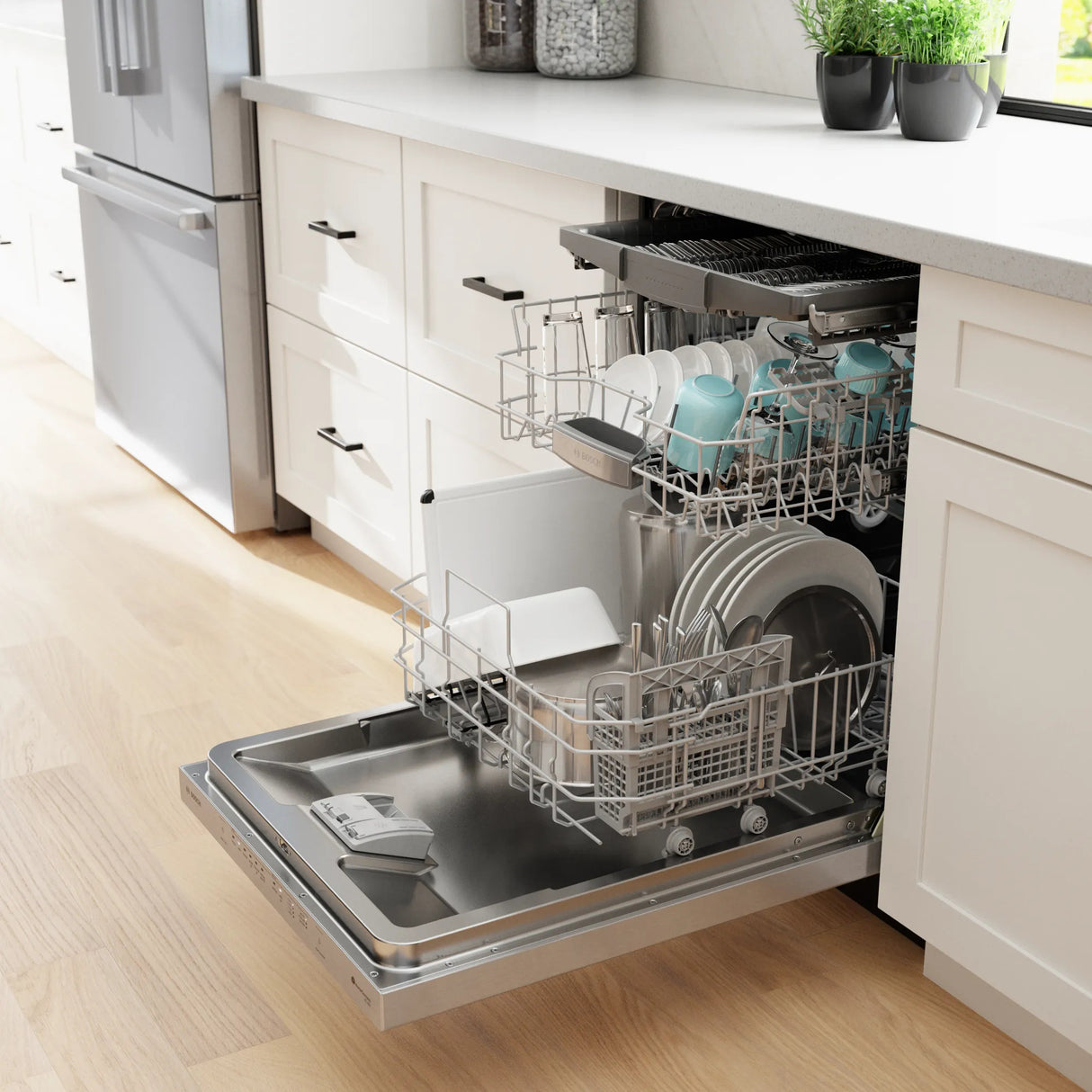 Lave-vaisselle intelligent XXL encastrable 24 po. 46 dBA Inox - Série 500