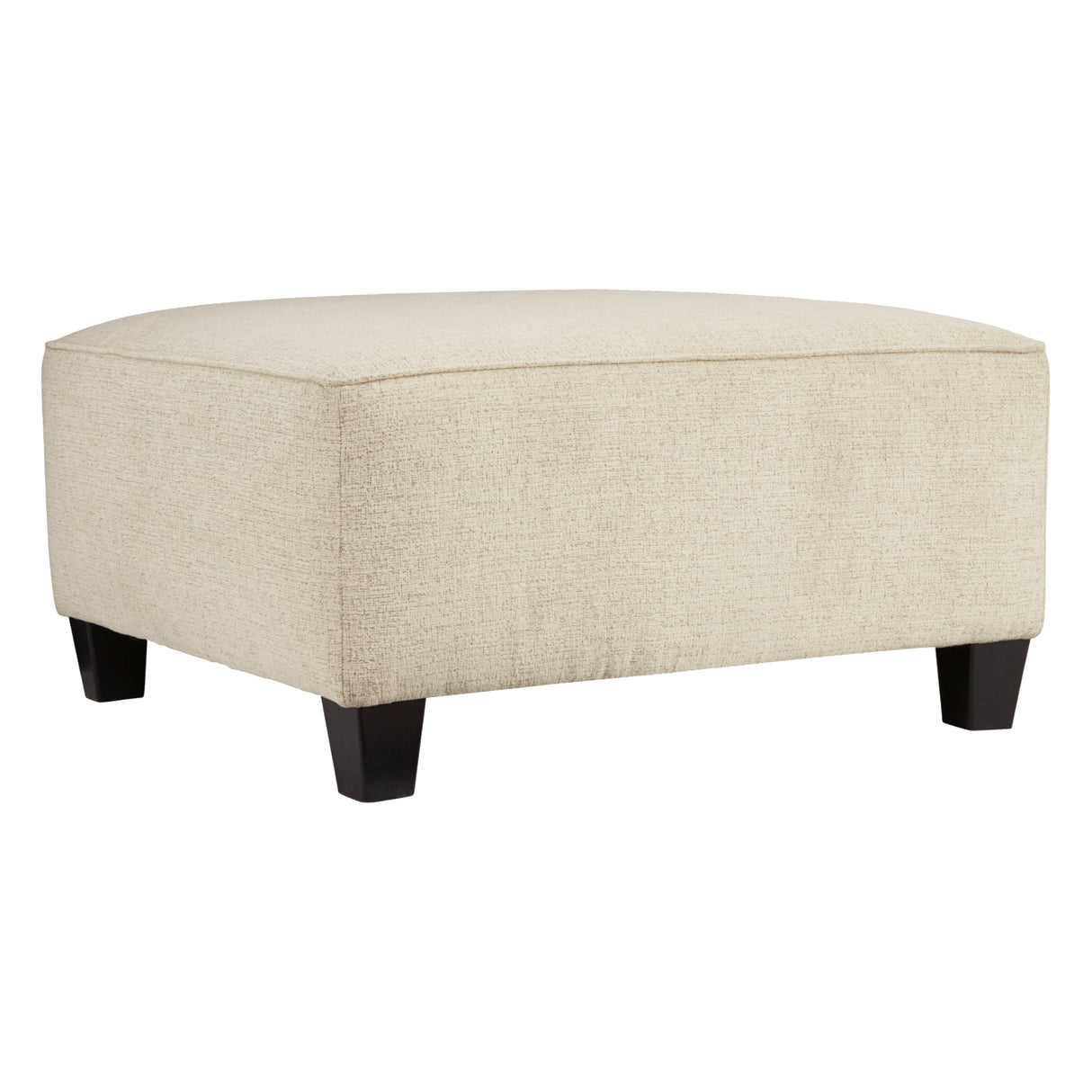 Ottoman surdimensionné Abinger en tissu beige - Abinger