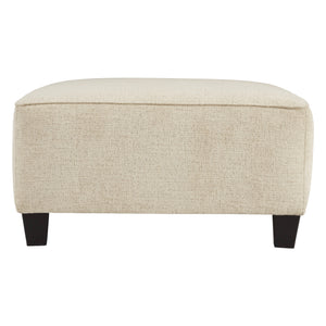 Ottoman surdimensionné Abinger en tissu beige - Abinger