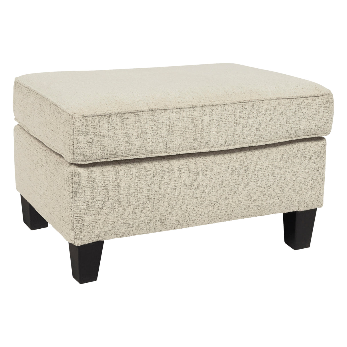 Ottoman Abinger en tissu beige naturel - Abinger