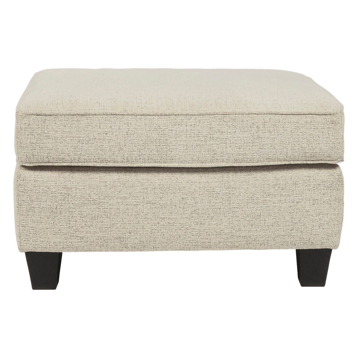Ottoman Abinger en tissu beige naturel - Abinger