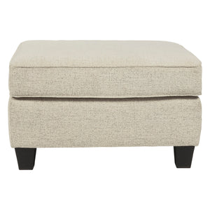 Ottoman Abinger en tissu beige naturel - Abinger