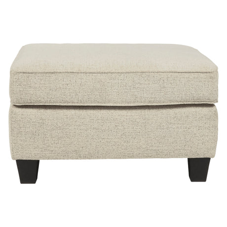Ottoman Abinger en tissu beige naturel - Abinger