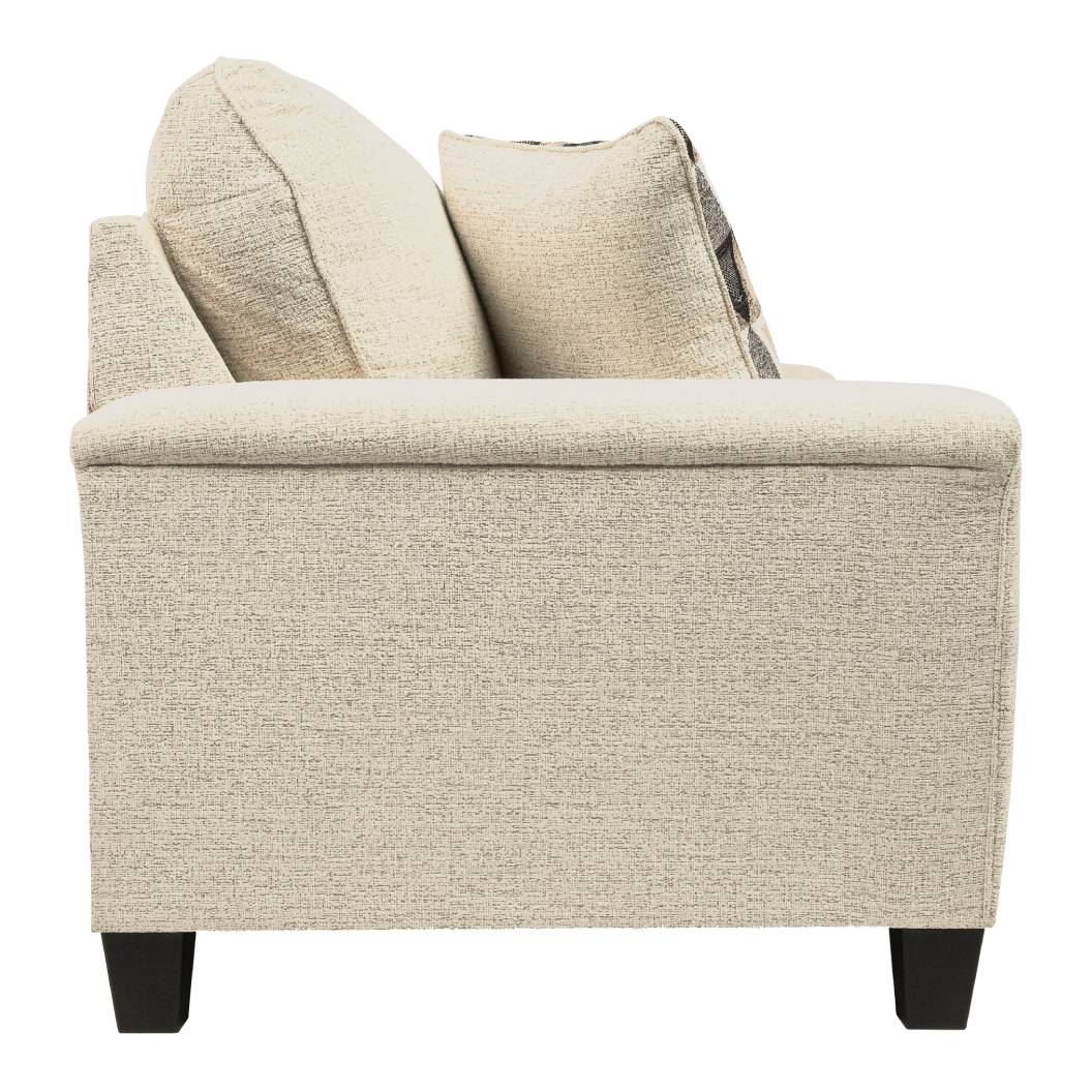 Causeuse en tissu crème avec coussins - Abinger