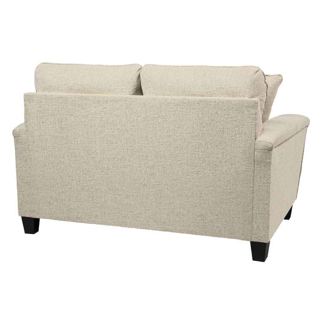 Causeuse en tissu crème avec coussins - Abinger