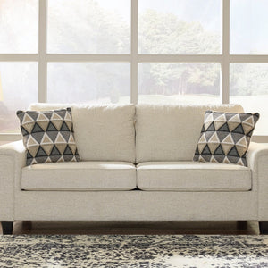 Sofa-lit queen crème tissu - Abinger